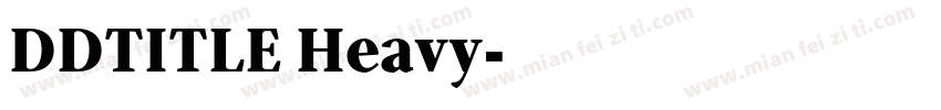 DDTITLE Heavy字体转换